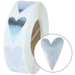 873814 Etikett Hjärta Litet Silver