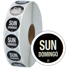 101020711 Etikett Sunday Black Dot