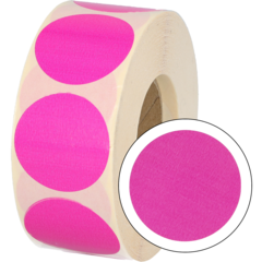 851316 Etikett Rund Cerise 35mm
