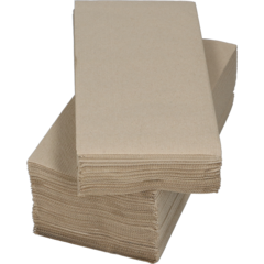 4040490 Servett 2-Lag 1/8-Vikt 39x39cm Brun