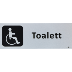 6705303 Skylt Anpassad Toalett 220x50mm