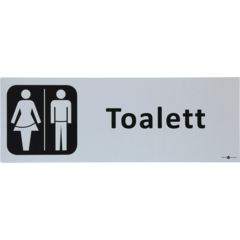 6705302 Skylt Toalett Dam/Herr 225x80mm