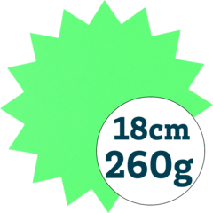 7340010600764 TEKSTKARTON STJERNE  Ø18 GRØN