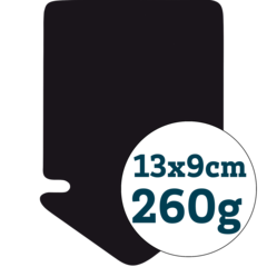 8004051 Textkartong Pil 130x90mm svart