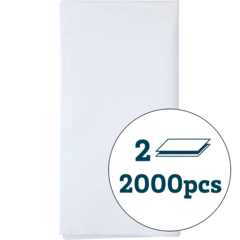 4040390 Napkin 2-Ply 1/8-Weight 39x39cm White