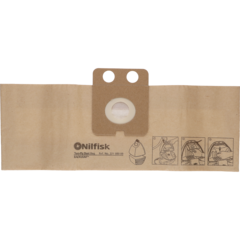 1062870 Dammsugarpåsar papper till Nilfisk Backuum 5-pack