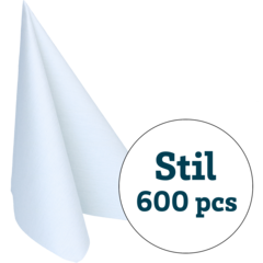 11003 Servett Stil Polarvit 40x40cm