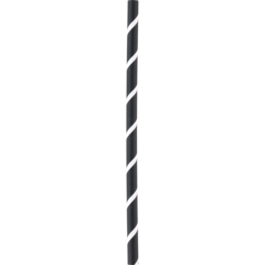 404206 Twisted Paper Straws Black/White 8x200mm