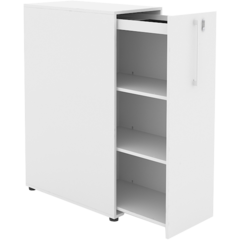 TING4-2-3TR-W Förvaringsskåp Höger Kontorsmiljö Låsbar Vit 120x80x42cm