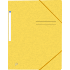 400116329 Mapp A4 Kartong 3-Klaff Gul