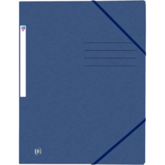 400116325 Mapp A4 Kartong 3-Klaff Blå