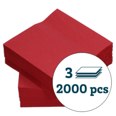 119168415 Servett Duni 3-lag Vinröd 24x24cm