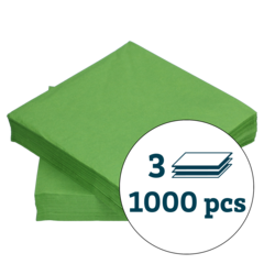 119186369 Servett Duni 3-lag Lövgrön 40x40cm