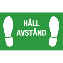 MA1802 Golvdekal HÅLL AVSTÅND Grön 500x300mm