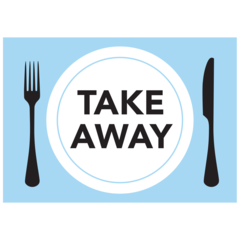 6705493 Take Away Sign A4