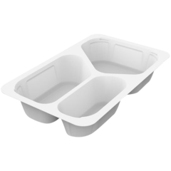 119181905 Duniform 1/4 GN 3-fack PP Vit 490+370+200ml 263x161x45mm