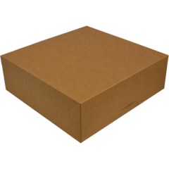 343312 Tårtkartong brun/vit 330x330x115mm