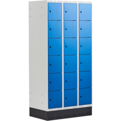AJ323811 AJ Small Locker with Base 3 Sections 18 Compartments