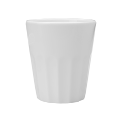 BLO628 Mugg utan öra Blocho Hel räfflad Vit