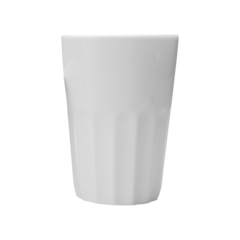 BLO14 Mugg utan öra Blocho Hel räfflad Vit