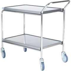 M4116222 Bordsvagn med 2 Rostfria Skivor Hallins 150kg