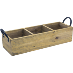 TCS013NAW21 Bordsapotek 3-fack FOH Rustic Wood 33x22,9cm