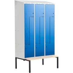 AJ313613 Z-Skåp AJ Bänkstativ 3 Sektioner 6-fack Sluttande tak