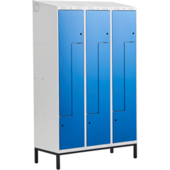 AJ313612 Z-Skåp AJ Benstativ 3 Sektioner 6-fack Sluttande tak