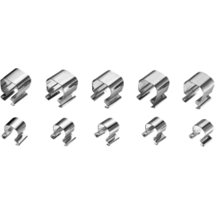 28930402 Clips Aluminium 1/2" 10st