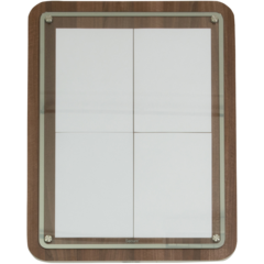 MCS4A4WAL Securit Info Display 4 x A4 Walnut