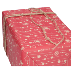 FP440115 Julpapper Vintertråd Röd