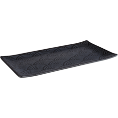 A455 Uppläggningsfat APS Dark Wave Melamin Svart