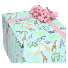 FP4406384 GAVEPAPIR SAFARI GRØNN