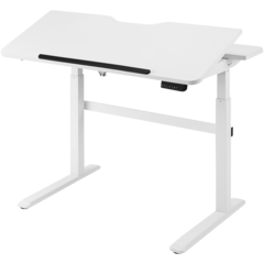 DELO0100 Skrivbord Deltaco Sit-Stand Vit 120x74x76cm