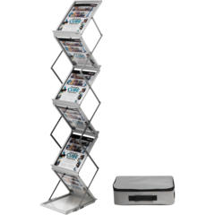 D8311377 Broschyrställ A4 6-fack ihopfällbart