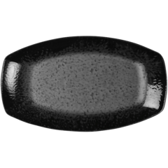 NNBOH27KY890220 Tallrik oval Blocho Nano Cream Svart 27cm