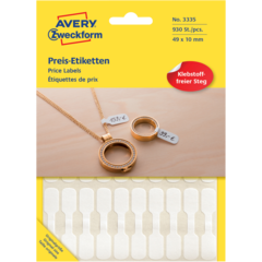 AN3335 Avery Ringetikett vit 49x10 mm