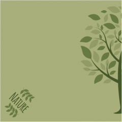 AM94134 Servett Baum Oliv 40x40cm