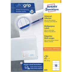 AN3425 Etikett Ultragrip Vit 105x57mm