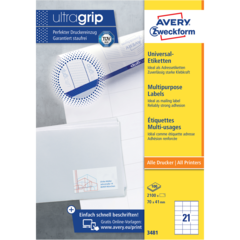 AN3481 Etikett Vit 70x41 mm