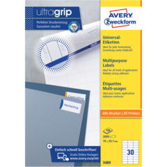 AN3489 Etikett Vit 70x29,7 mm