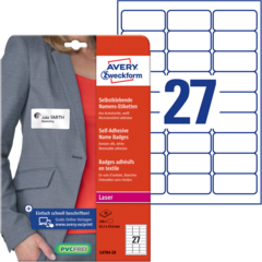 ANL478420 Namnskyltar Vit 63,5x29,6 mm