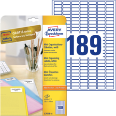 ANL765825 Etiketter Mini 25,4x10 mm