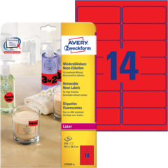 ANL7263R25 Etikett Neonröd 99,1x38,1 mm