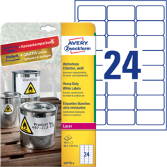 ANL47738 Etikett Vit 63,5x33,9 mm