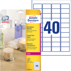 ANL778125 Etikett Klar 45,7x25,4 mm