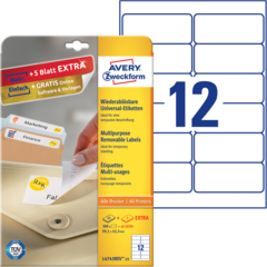 ANL4743REV25 ETIKETT VIT 99,1x42,3 MM