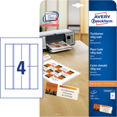 ANC3225325 Placeringskort Vit 110x40 mm