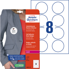 ANL488120 Namnskyltar Vit Ø 65mm