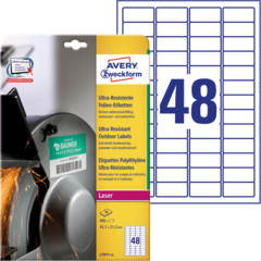 ANL791110 Utendørs etikett Hvit 45,7x21,